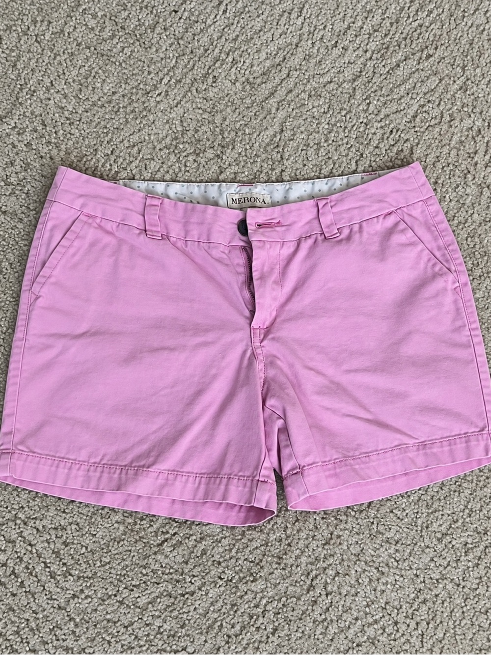 Merona Pink Women's Chino Bermuda Shorts Size 4 100% Cotton